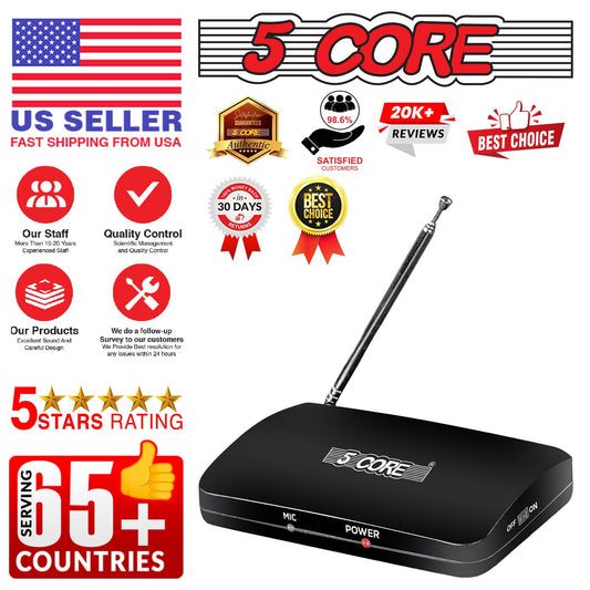 5Core Wireless Microphone Dual Function Wireless - Wired Microphone Microfono Inalambrico-1